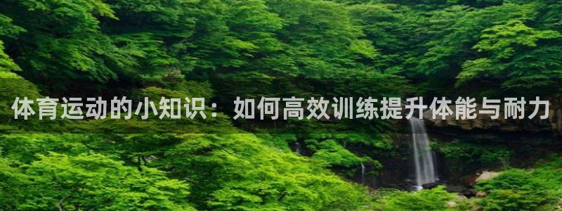 球王会体育：体育运动的小知识：如何高效训练提升体能与耐力